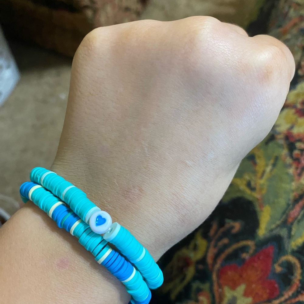 Clay bead bracelet set